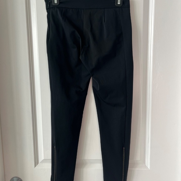 Pinko Black Slim Fit Pants with Ankle Zippers – Made in Italy, Size 40 (US 4) - Picture 5 of 9